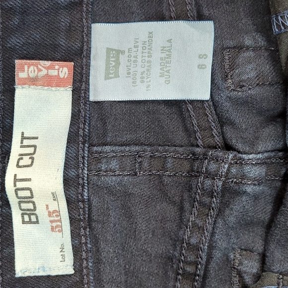 LEVI'S 515 BLACK BOOTCUT JEANS - Picture 11 of 12